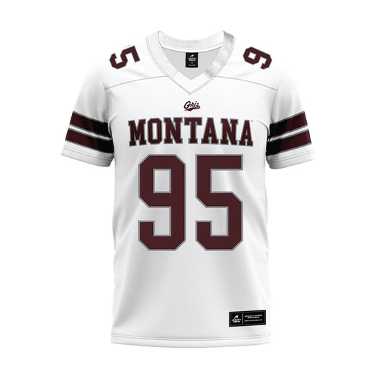 Montana - NCAA Football : Derek Moreland - White Premium Football Jersey-0