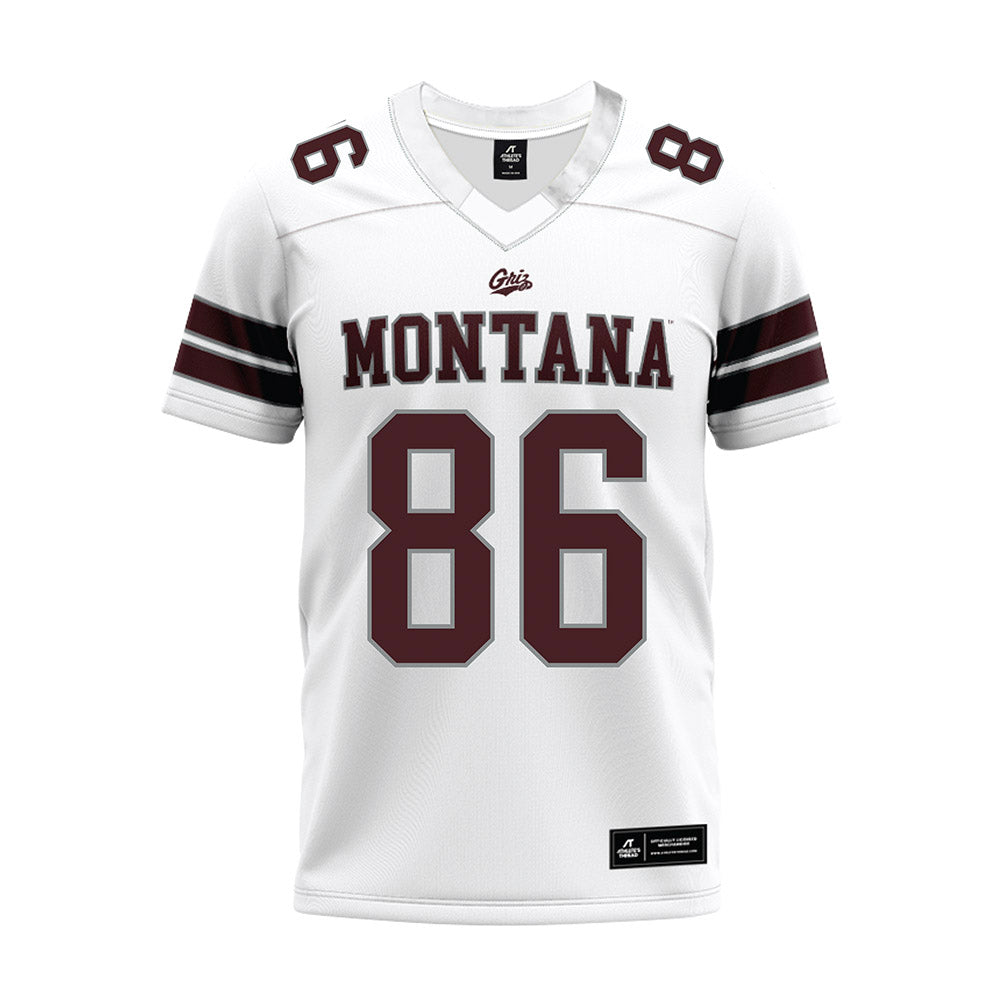 Montana - NCAA Football : Weston Adams - White Premium Football Jersey-0