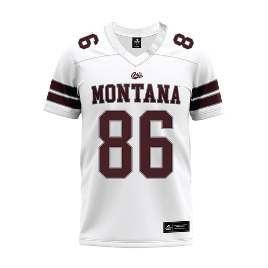 Montana - NCAA Football : Weston Adams - White Premium Football Jersey-0