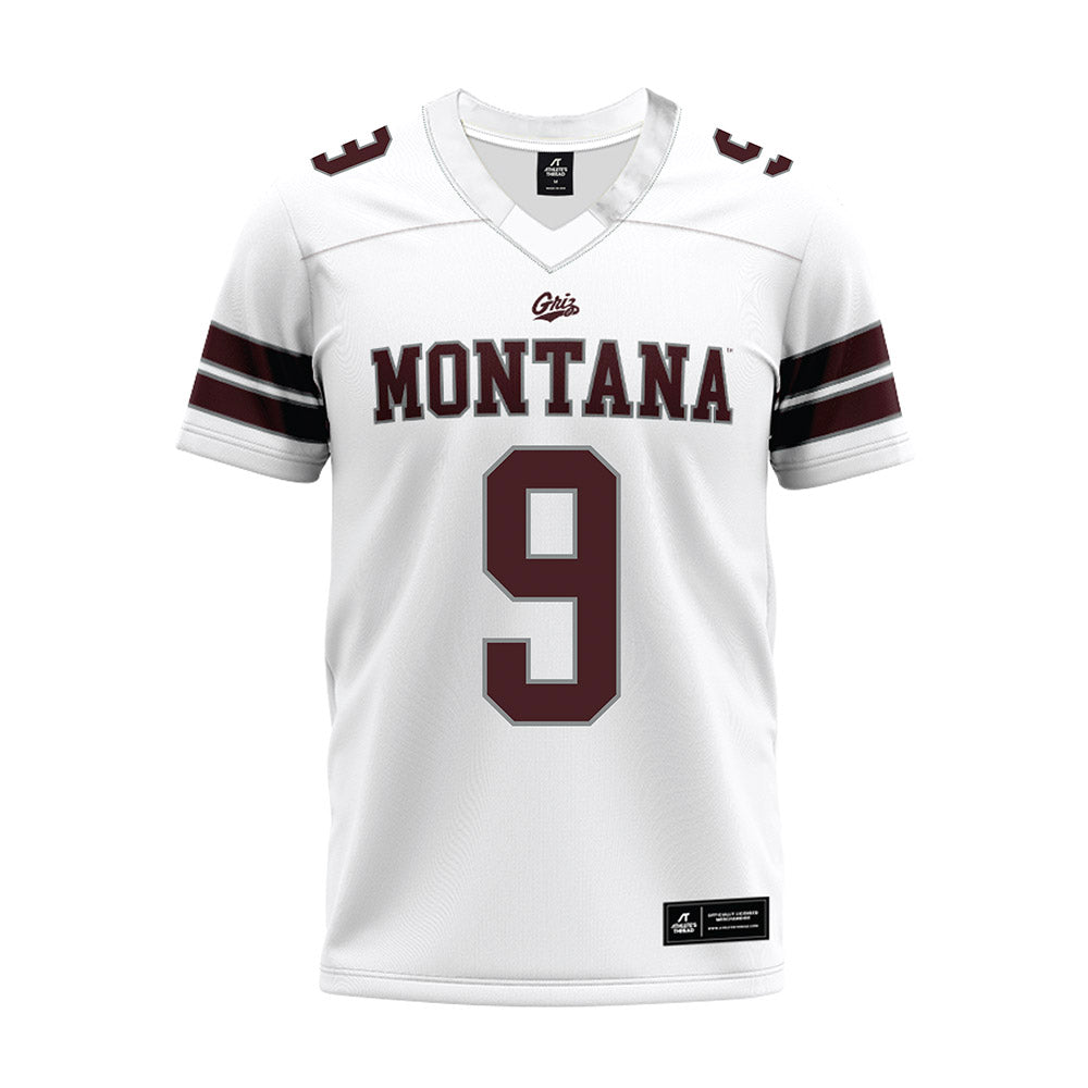 Montana - NCAA Football : Jordan Dever - White Premium Football Jersey-0