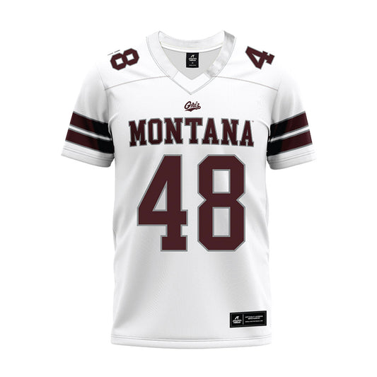 Montana - NCAA Football : Styles Goodman - White Premium Football Jersey-0