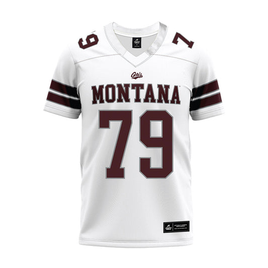 Montana - NCAA Football : Liam Brown - White Premium Football Jersey-0