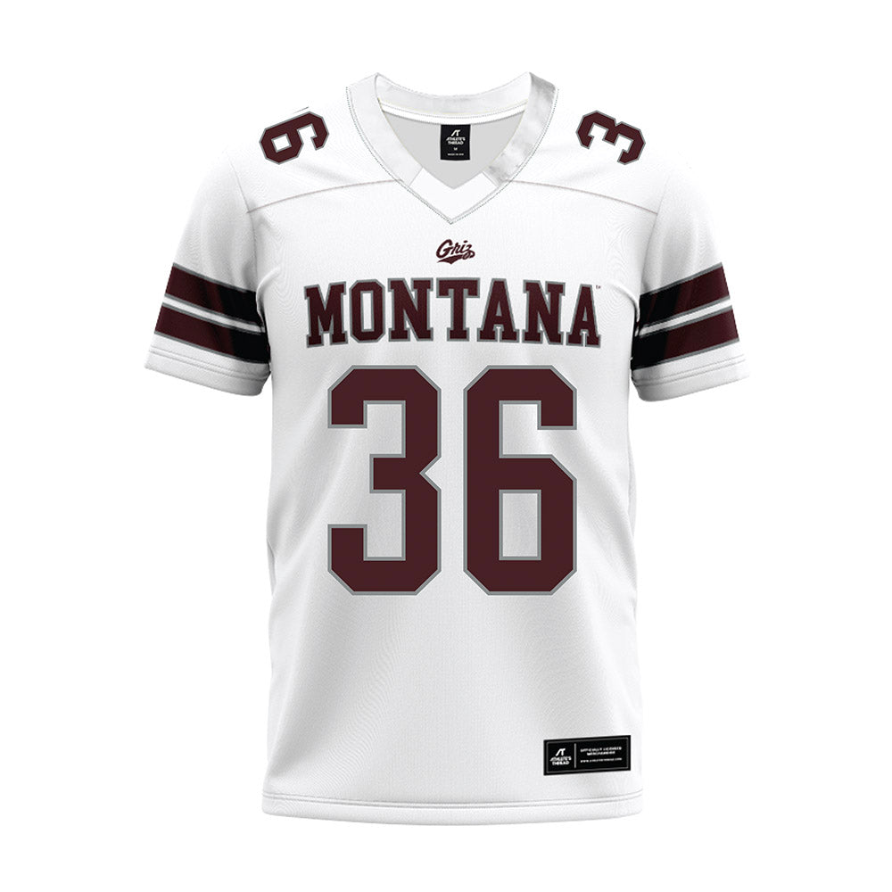 Montana - NCAA Football : Garrett Speer - White Premium Football Jersey-0