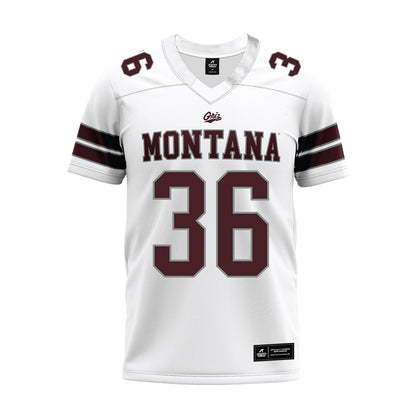 Montana - NCAA Football : Garrett Speer - White Premium Football Jersey-0
