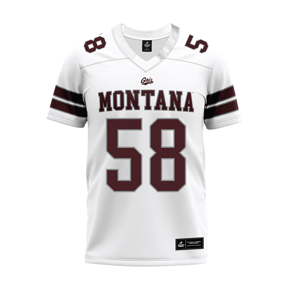 Montana - NCAA Football : Barclay Oven - White Premium Football Jersey-0