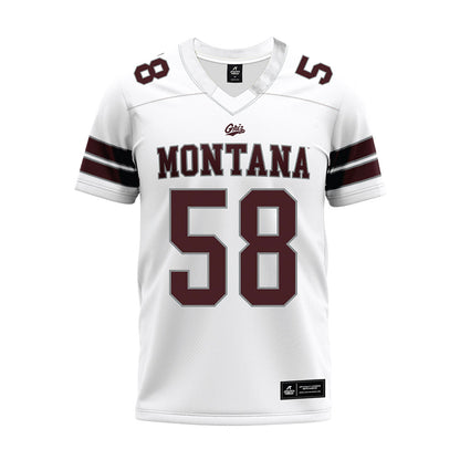 Montana - NCAA Football : Barclay Oven - White Premium Football Jersey-0