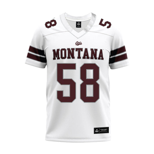 Montana - NCAA Football : Barclay Oven - White Premium Football Jersey-0