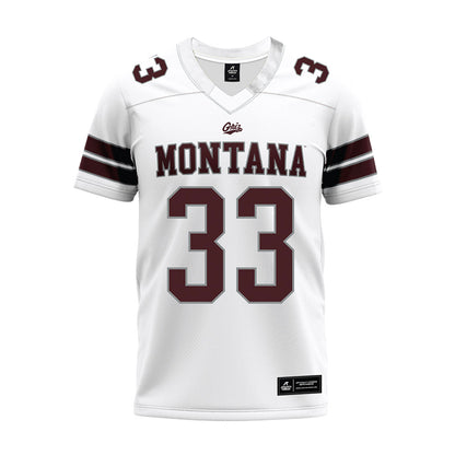 Montana - NCAA Football : Taylor Jones - White Premium Football Jersey-0
