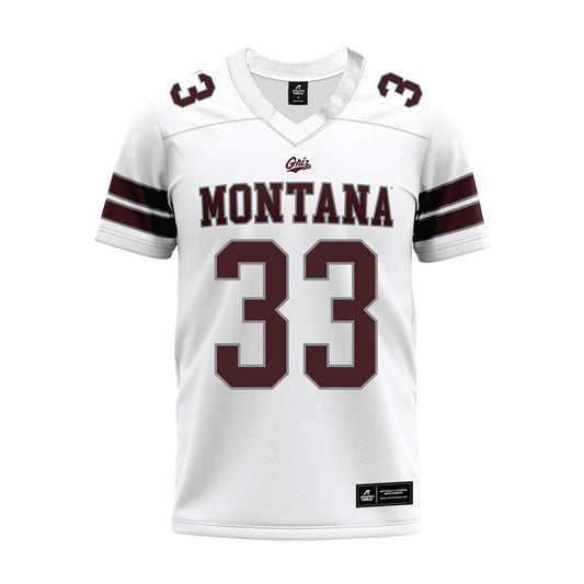 Montana - NCAA Football : Taylor Jones - White Premium Football Jersey-0
