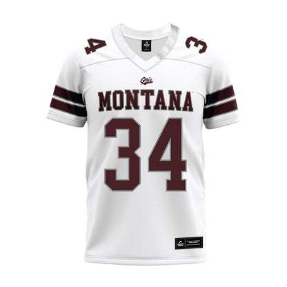 Montana - NCAA Football : Talen Reynolds - White Premium Football Jersey-0
