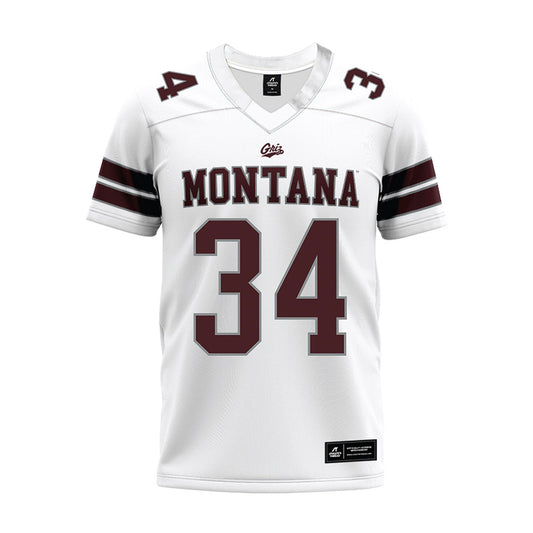 Montana - NCAA Football : Talen Reynolds - White Premium Football Jersey-0