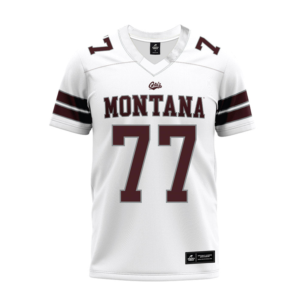 Montana - NCAA Football : Carter Bowen - White Premium Football Jersey-0