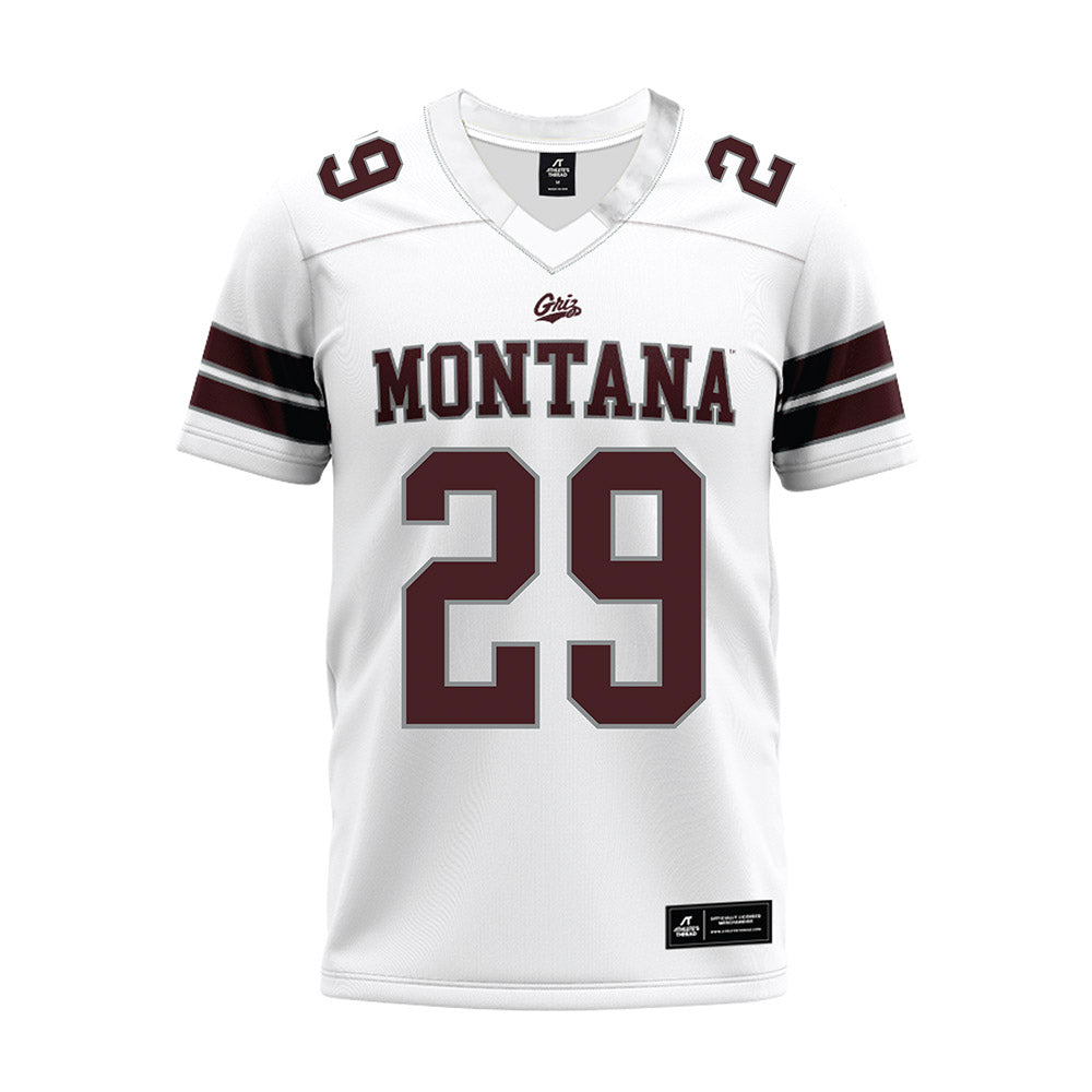 Montana - NCAA Football : Tanner Huff - White Premium Football Jersey-0