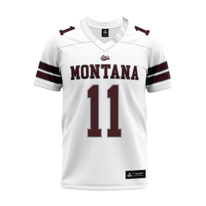 Montana - NCAA Football : Elijawah Tolbert - White Premium Football Jersey-0