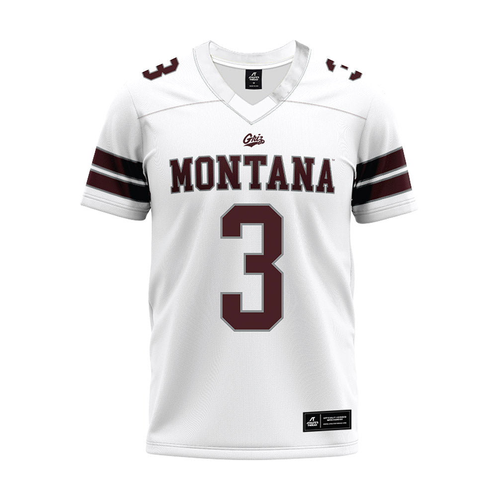 Montana - NCAA Football : brooks davis - White Premium Football Jersey-0
