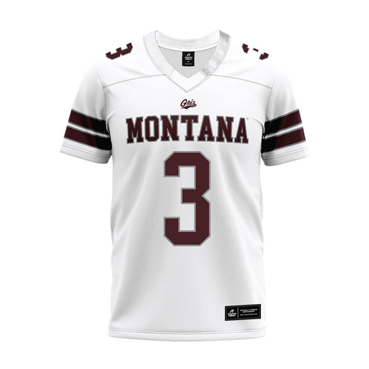 Montana - NCAA Football : brooks davis - White Premium Football Jersey-0