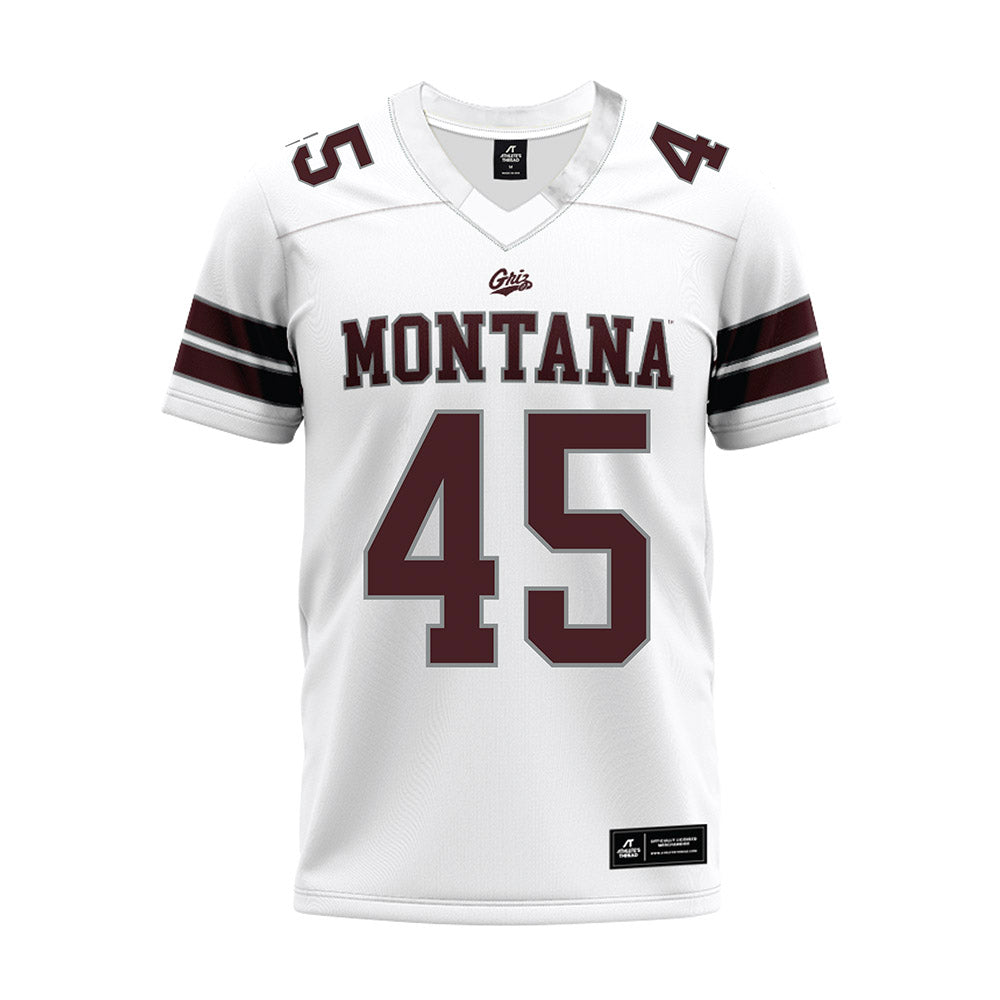Montana - NCAA Football : Caleb Otlewski - White Premium Football Jersey-0