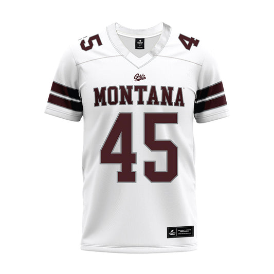 Montana - NCAA Football : Caleb Otlewski - White Premium Football Jersey-0