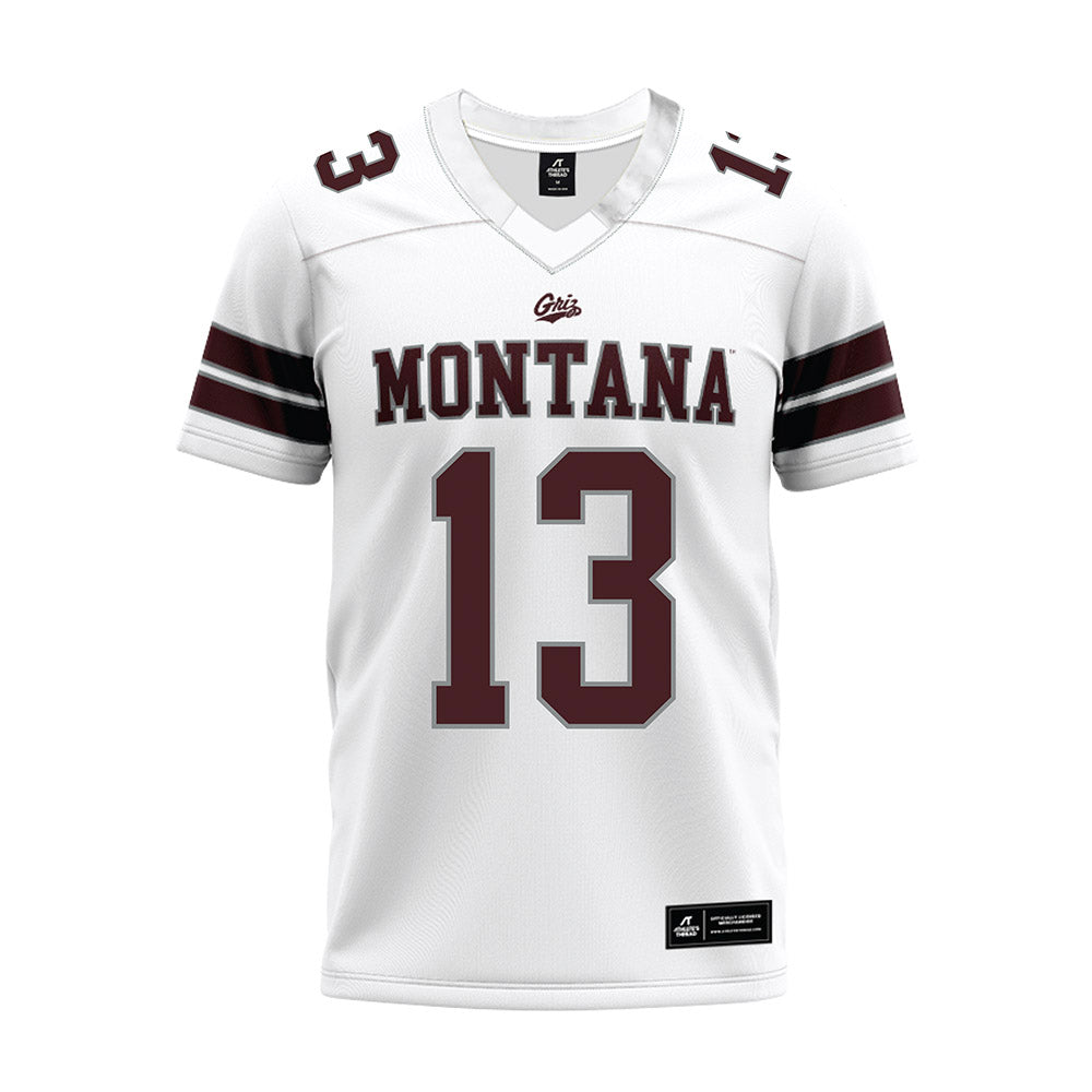 Montana - NCAA Football : Lekeldrick Bridges Jr - White Premium Football Jersey-0