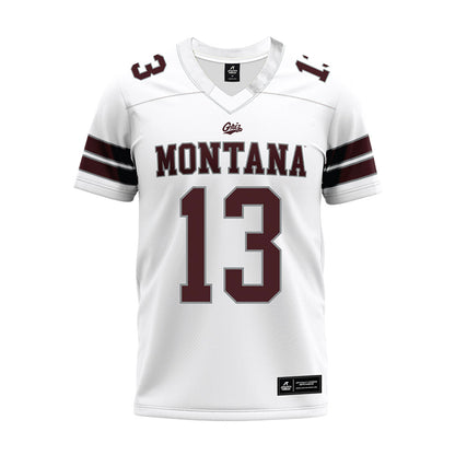 Montana - NCAA Football : Lekeldrick Bridges Jr - White Premium Football Jersey-0