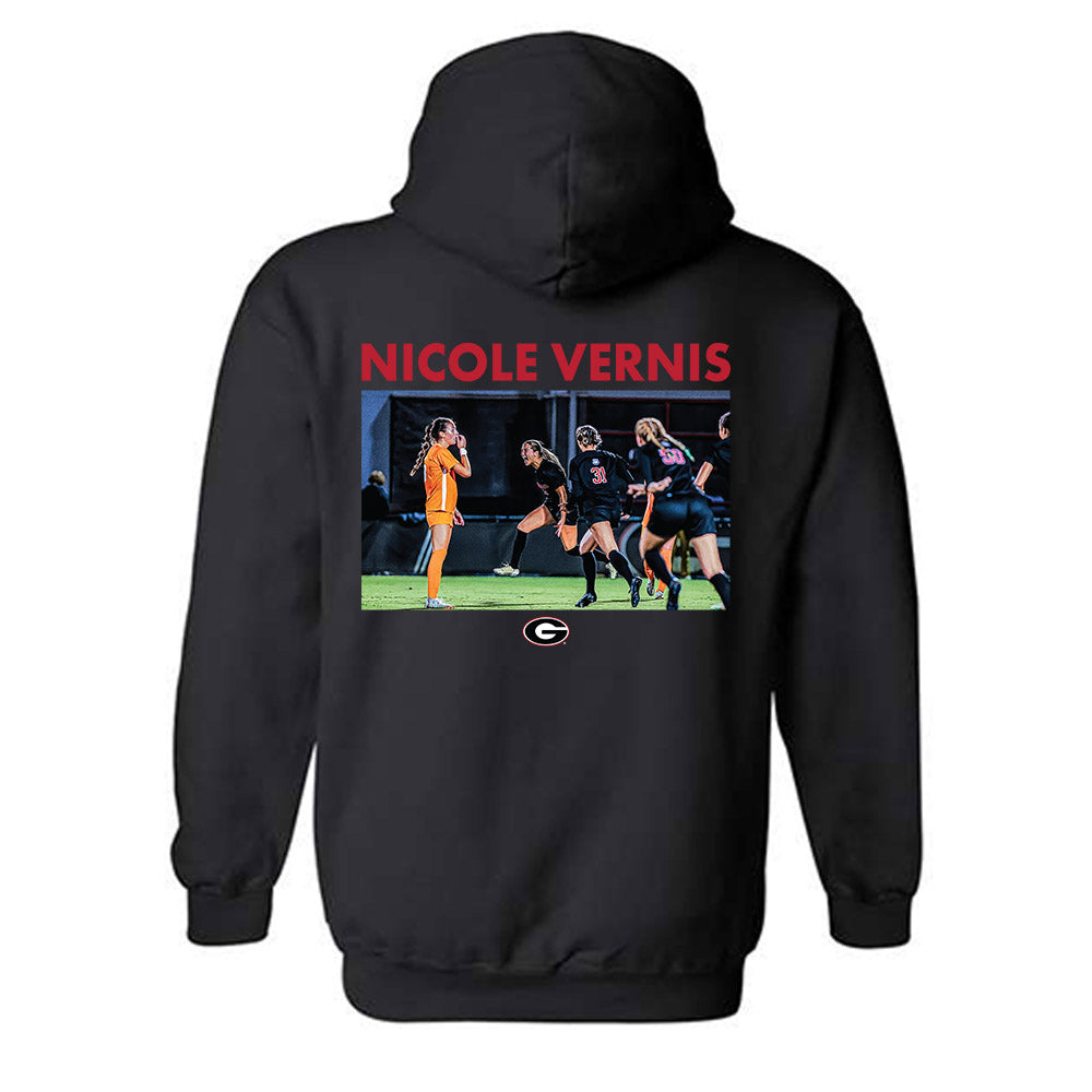 Georgia - NCAA Women's Soccer : Nicole Vernis - Individual Caricature Hooded Sweatshirt-1