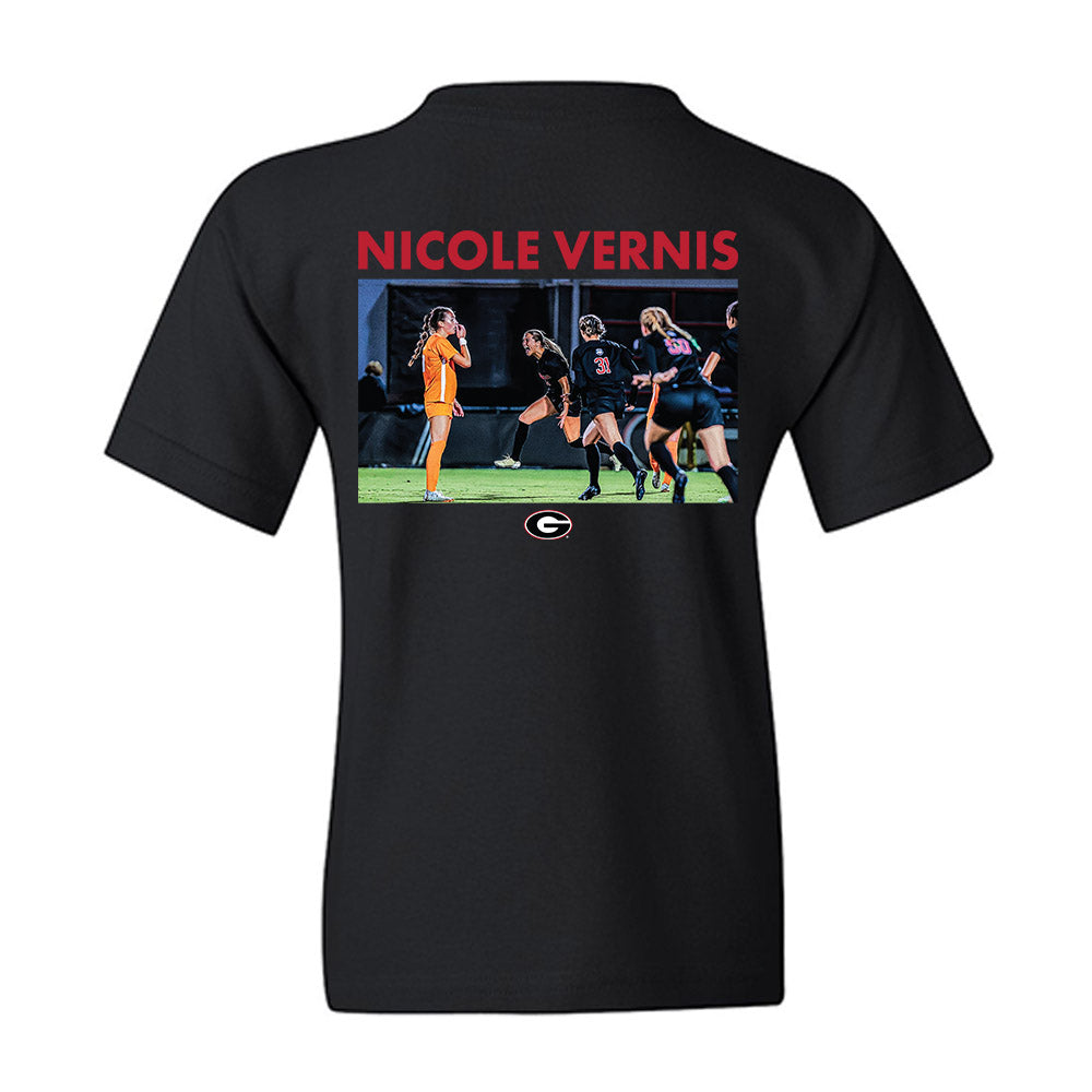 Georgia - NCAA Women's Soccer : Nicole Vernis - Individual Caricature Youth T-Shirt-1