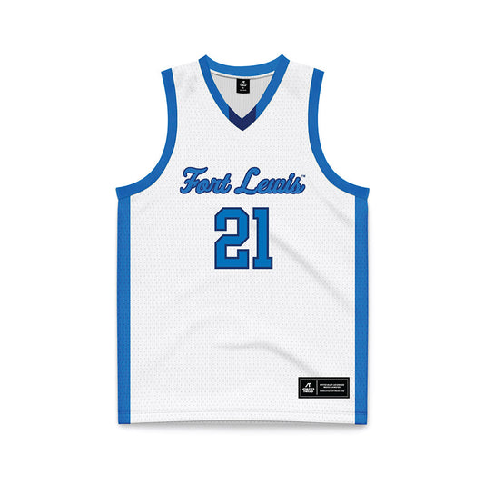 FLC - NCAA Women's Basketball : Savanna Dotray - White Basketball Jersey-0