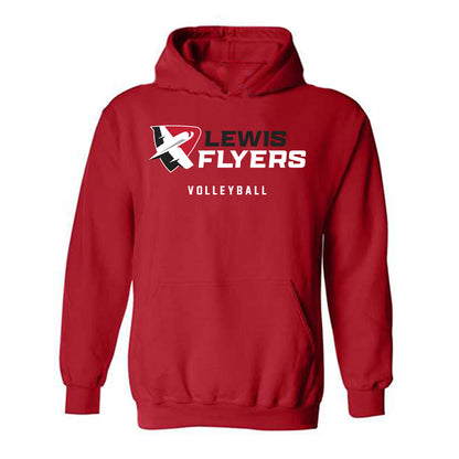 Lewis - NCAA Women's Volleyball : Rachel Kaczorowski - Classic Shersey Hooded Sweatshirt-0