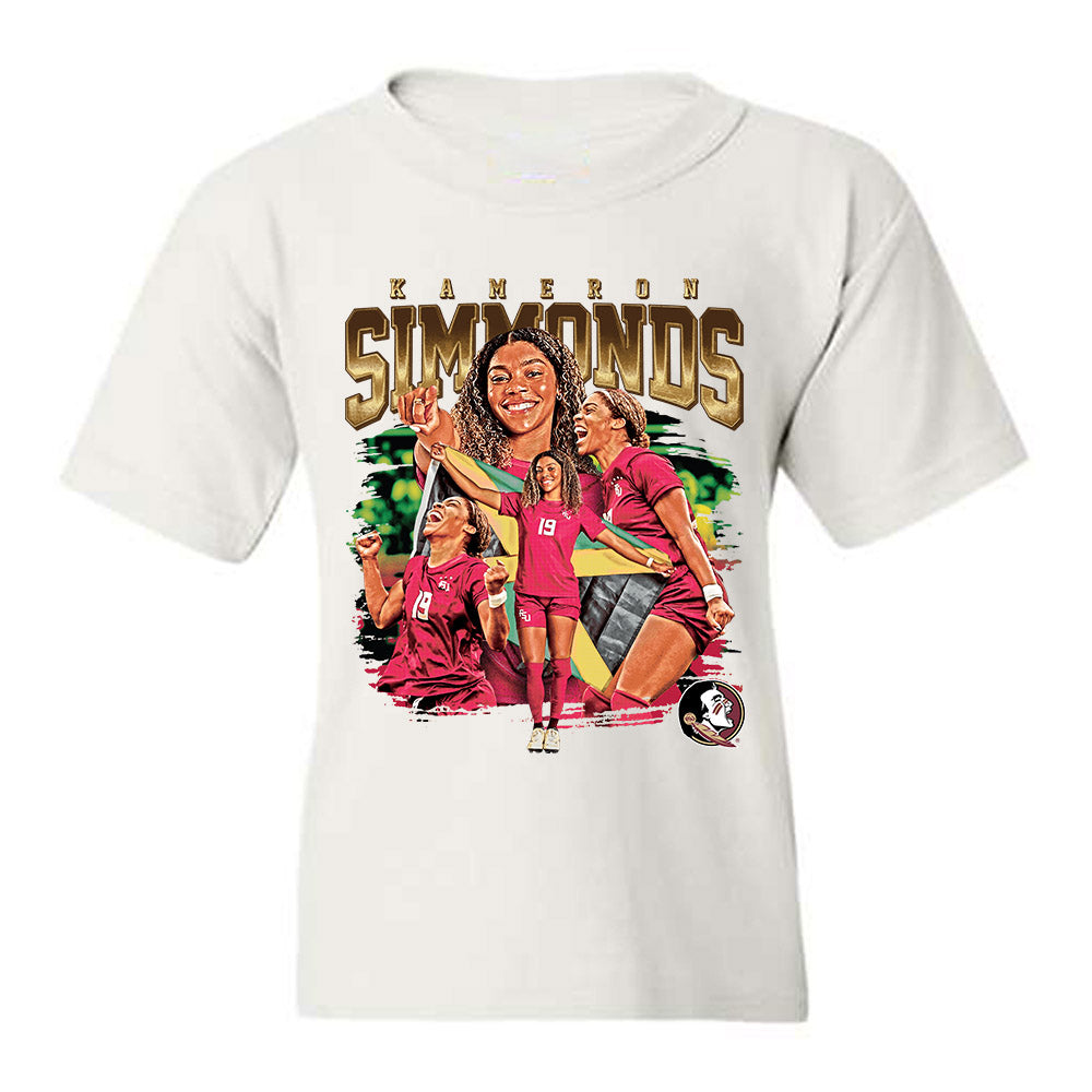 FSU - NCAA Women's Soccer : Kameron Simmonds - National Team Player Collage Youth T-Shirt-0