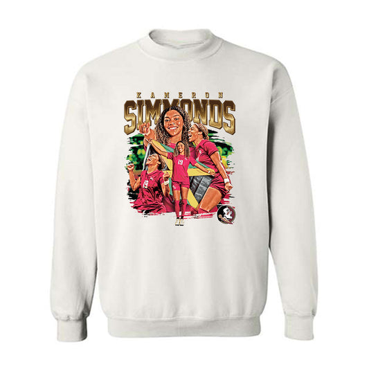 FSU - NCAA Women's Soccer : Kameron Simmonds - National Team Player Collage Crewneck Sweatshirt-0