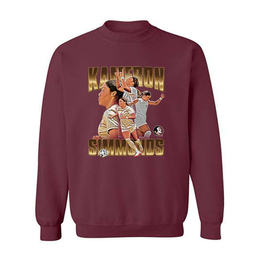 FSU - NCAA Women's Soccer : Kameron Simmonds - FSU Themed Player Collage Crewneck Sweatshirt-0