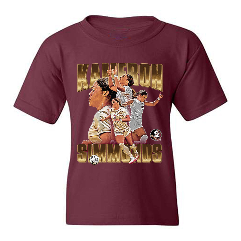 FSU - NCAA Women's Soccer : Kameron Simmonds - FSU Themed Player Collage Youth T-Shirt-0