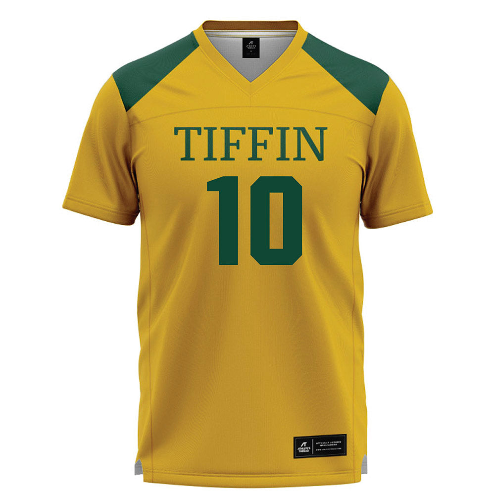 Tiffin - NCAA Women's Lacrosse : Delaney Christensen - Gold Lacrosse Jersey -0
