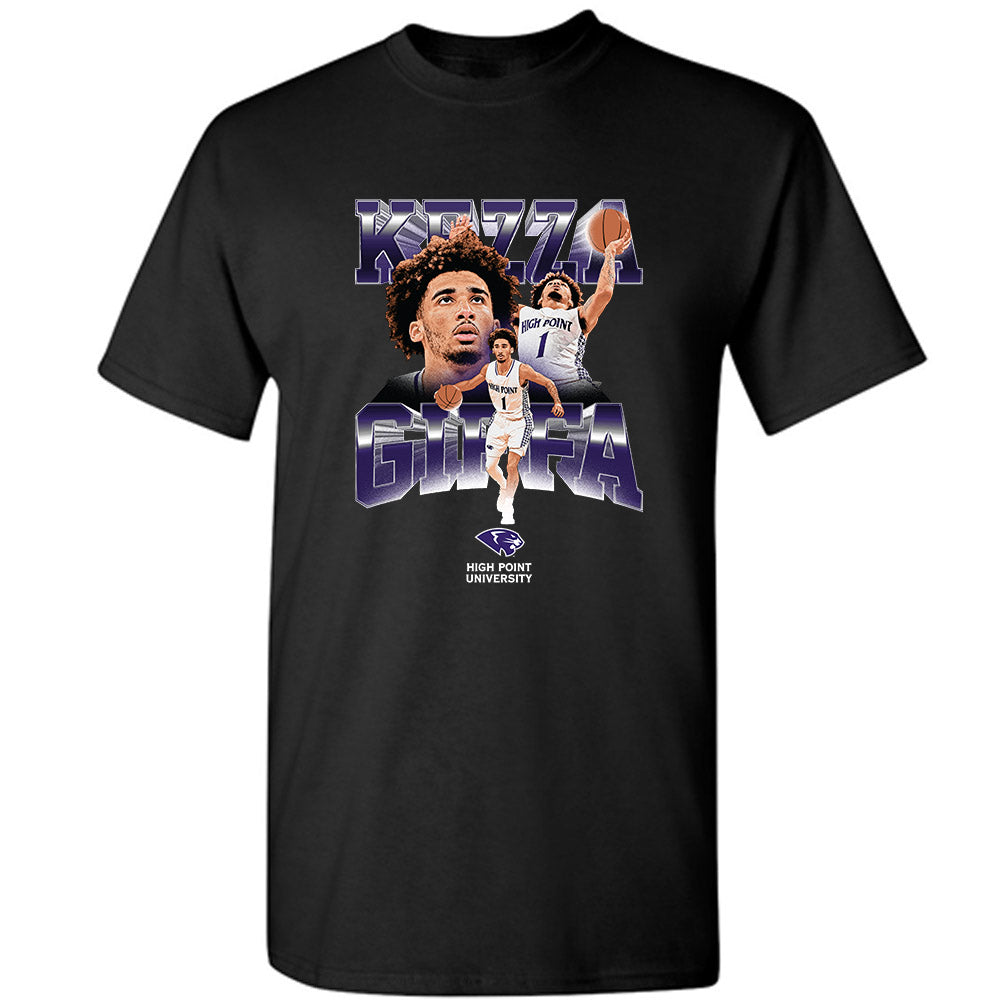 High Point - NCAA Men's Basketball : Kezza Giffa - Player Collage T-Shirt-0