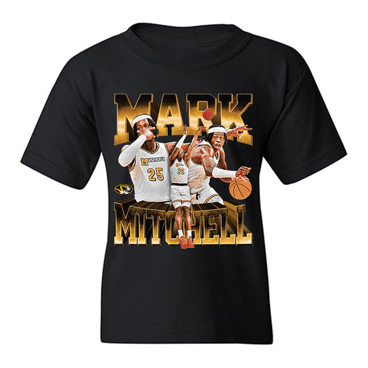 Missouri - NCAA Men's Basketball : Mark Mitchell - Player Collage Youth T-Shirt-0