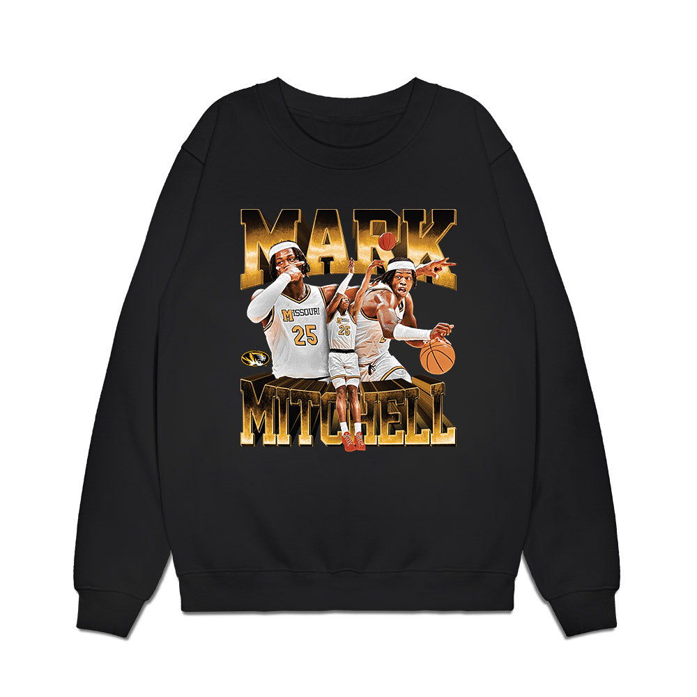 Missouri - NCAA Men's Basketball : Mark Mitchell - Player Collage Premium Crewneck Sweatshirt-0