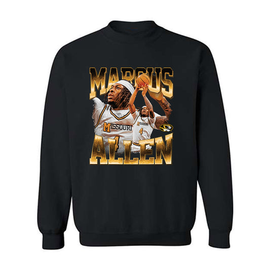 Missouri - NCAA Men's Basketball : Marcus Allen - Player Collage Crewneck Sweatshirt-0