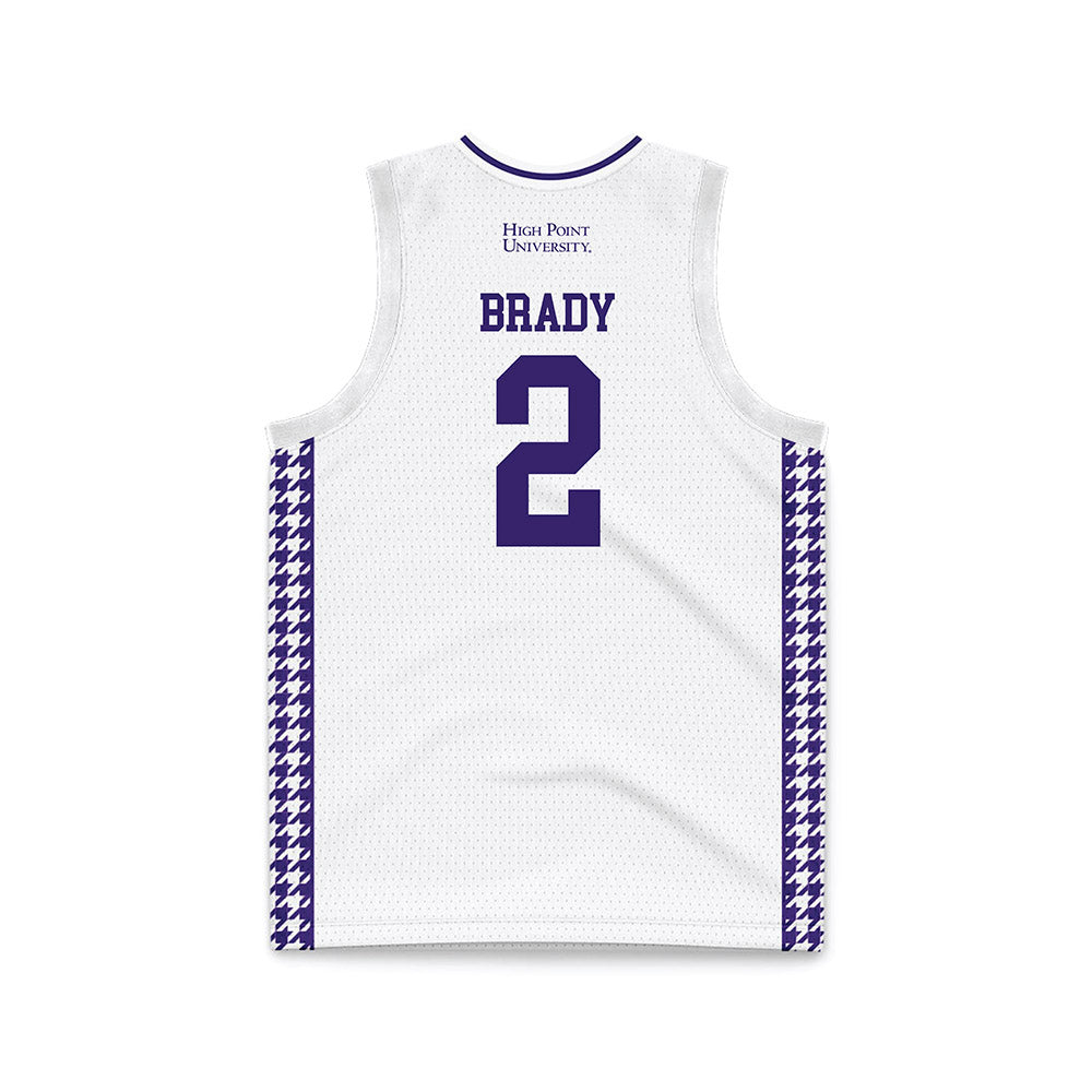 High Point - NCAA Men's Basketball : Vincent Brady - White Basketball Jersey-1