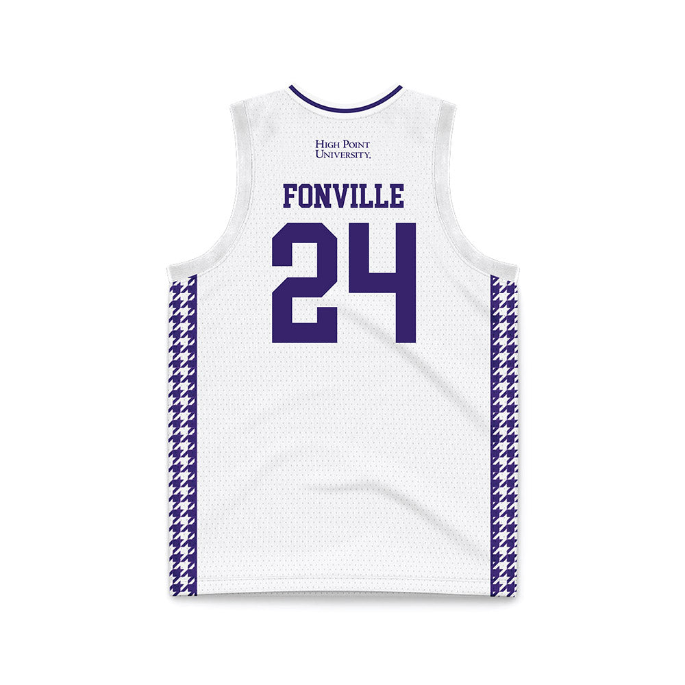 High Point - NCAA Men's Basketball : David Fonville - White Basketball Jersey-1