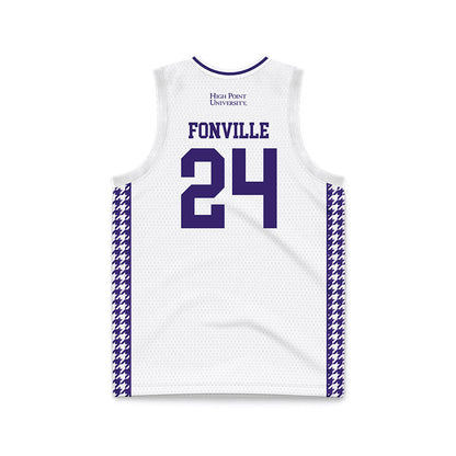 High Point - NCAA Men's Basketball : David Fonville - White Basketball Jersey-1