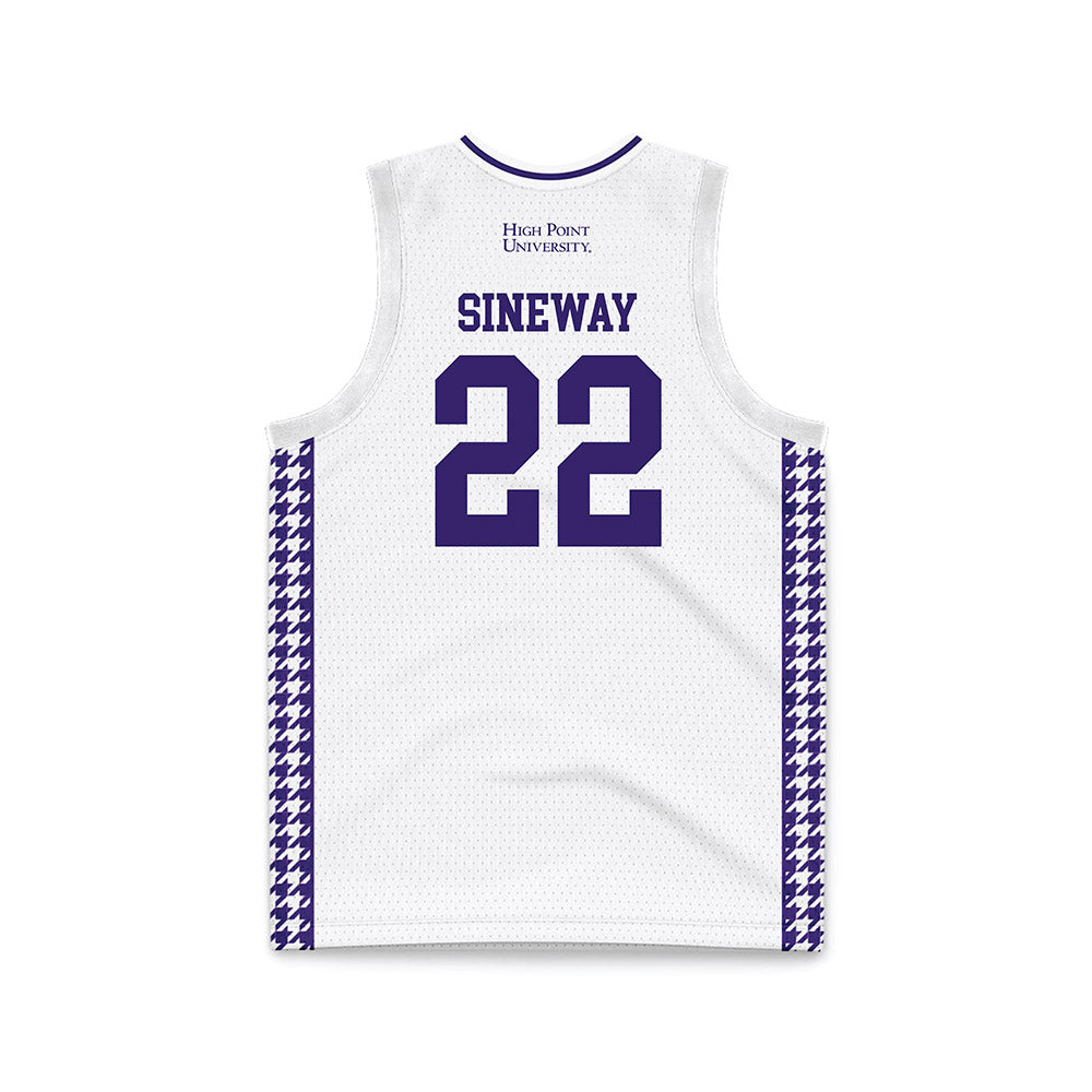 High Point - NCAA Men's Basketball : Andrew Sineway - White Basketball Jersey-1