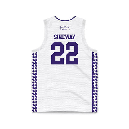 High Point - NCAA Men's Basketball : Andrew Sineway - White Basketball Jersey-1