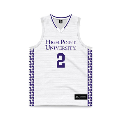 High Point - NCAA Men's Basketball : Vincent Brady - White Basketball Jersey-0