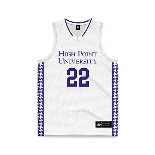 High Point - NCAA Men's Basketball : Andrew Sineway - White Basketball Jersey-0