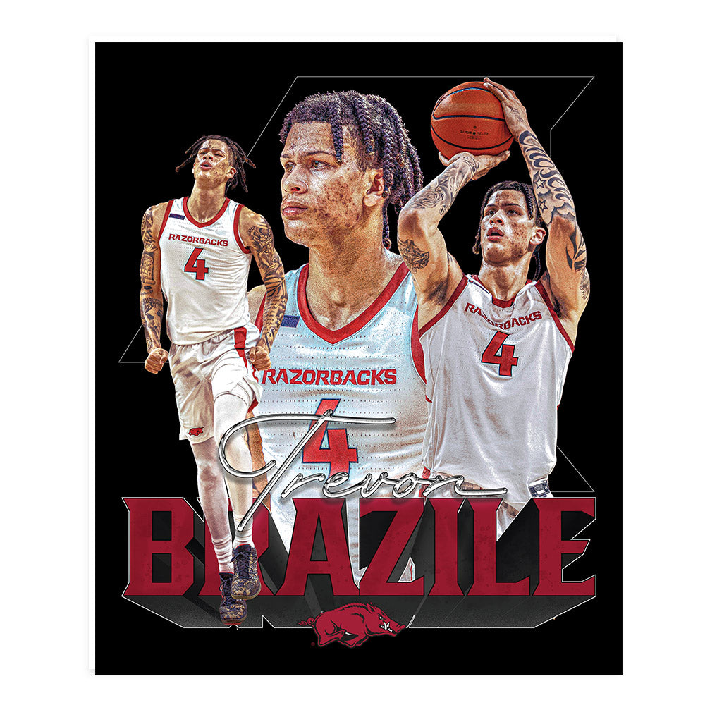 Arkansas - NCAA Men's Basketball : Trevon Brazile - Player Collage Poster 20x24-0
