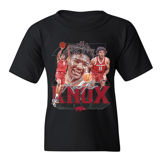 Arkansas - NCAA Men's Basketball : Karter Knox - Player Collage Youth T-Shirt-0