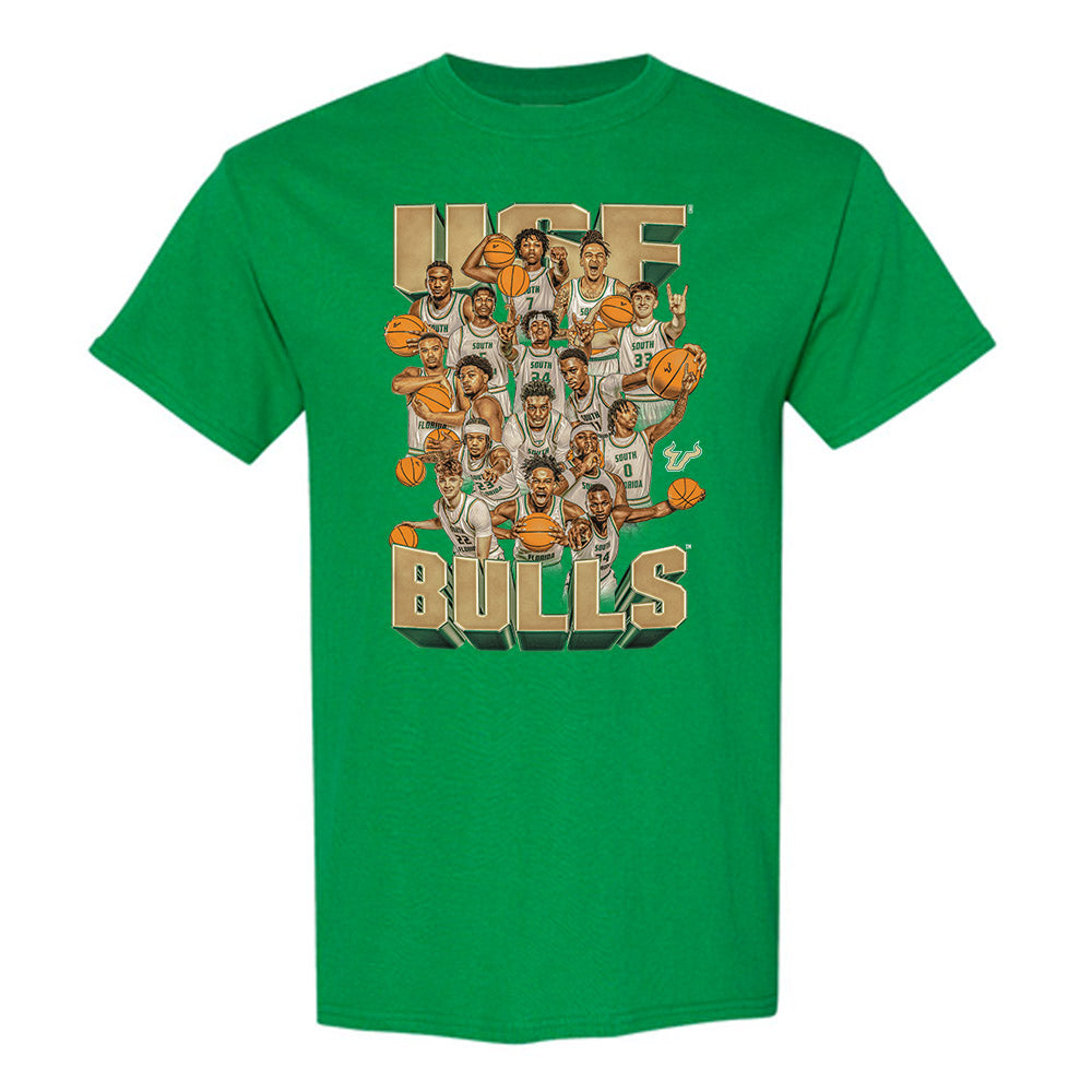 USF - NCAA Men's Basketball : - Team Collage T-Shirt-0