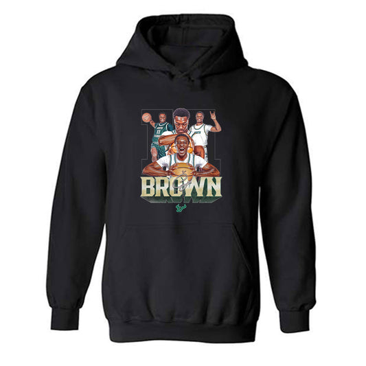 USF - NCAA Men's Basketball : CJ Brown - Hooded Sweatshirt-0