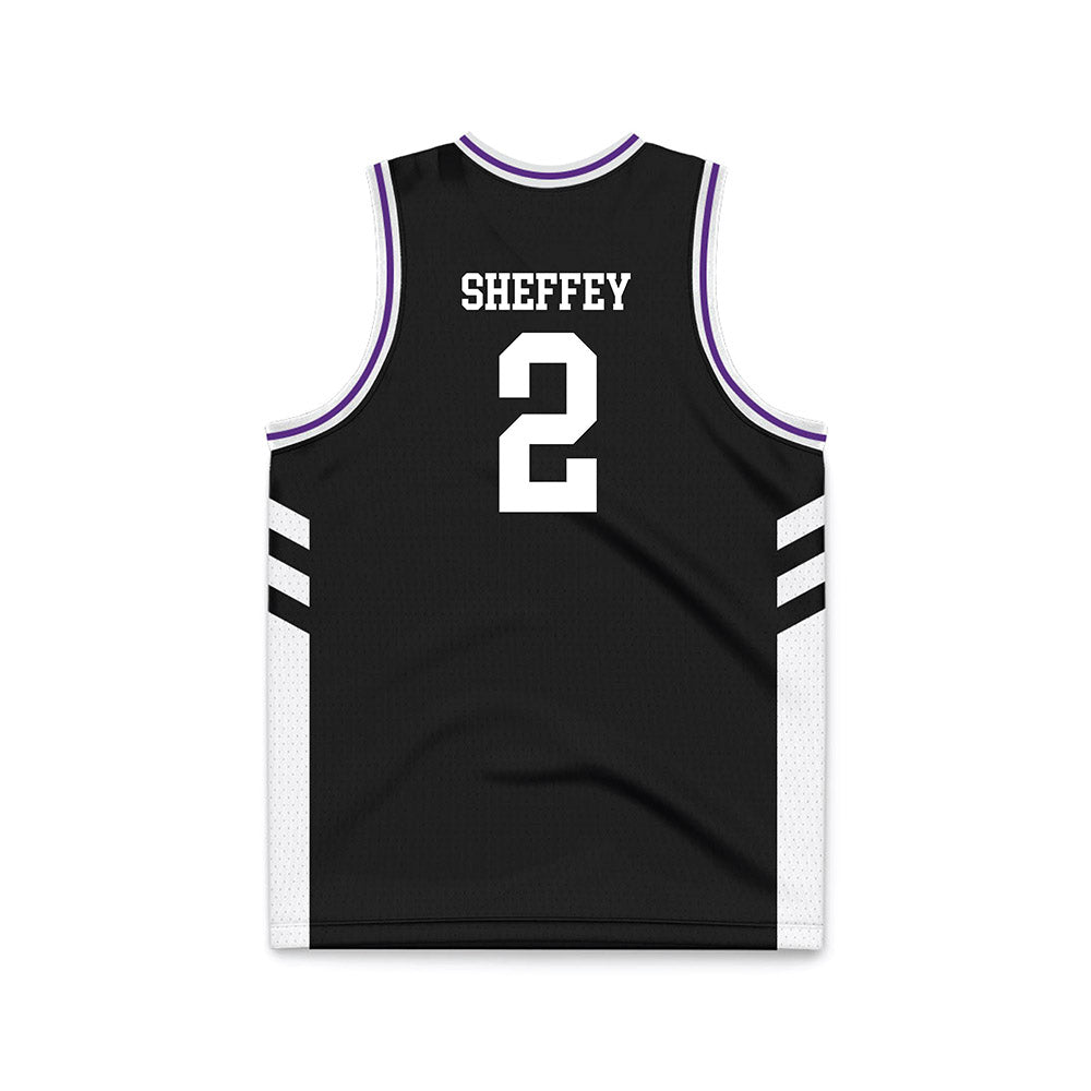 TCU - NCAA Women's Basketball : Veronica Sheffey - Black Basketball Jersey-1