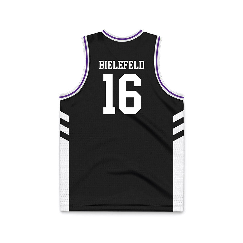 TCU - NCAA Women's Basketball : Clara Bielefeld - Black Basketball Jersey-1